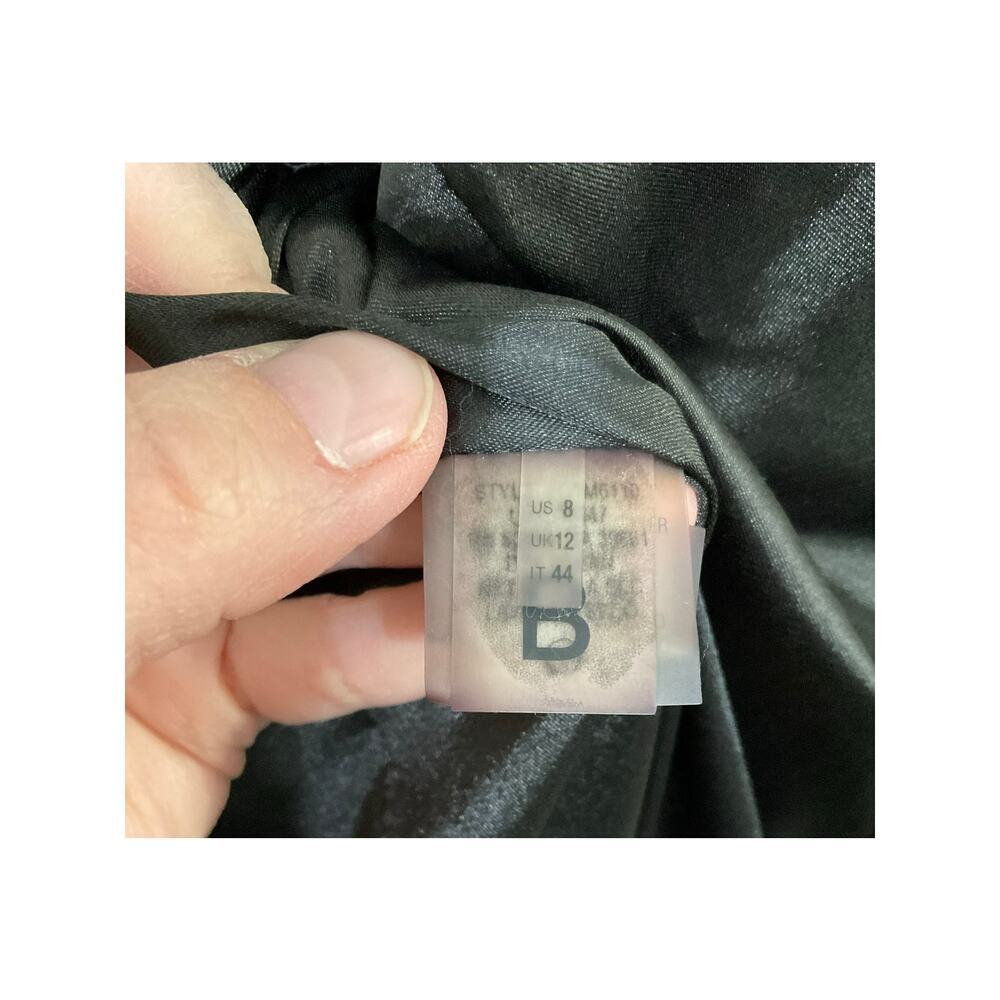 Elie Tahari Women's Jacket Charcoal Gray Full Zip Woven Ribbon Lined Sz 8 Medium - Picture 8 of 10